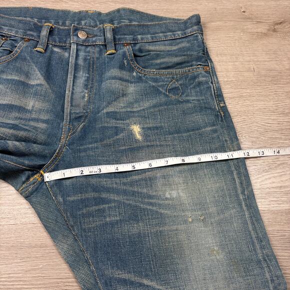 RRL Double RL Slim Boot Cut Repaired Selvedge Jeans 36x30 Japan - Picture 7 of 16
